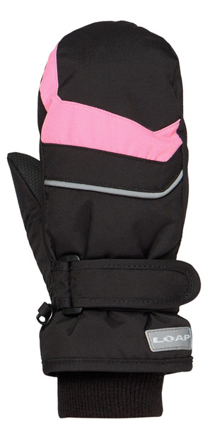 Dětské rukavice Loap Run Black Pink GKK2503-V21J 25/26