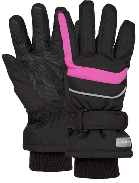 Dětské rukavice Loap Rodi Black Pink GKK2501-V21H 25/26