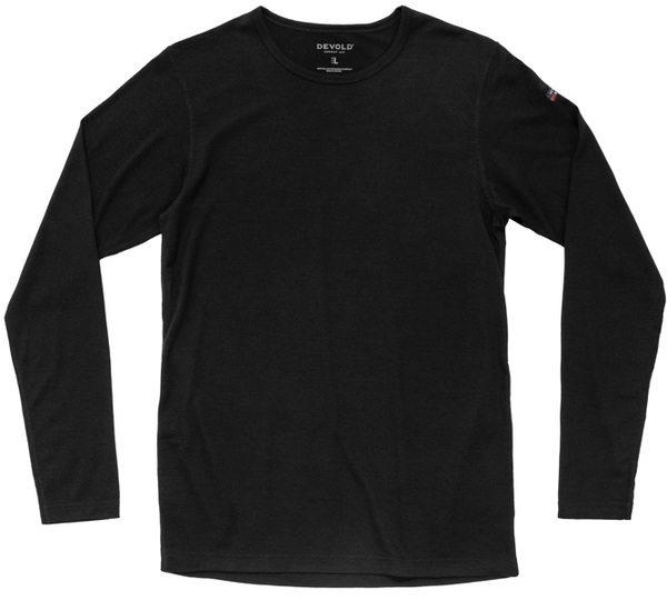 Pánské lehké vlněné triko Devold Breeze Merino 150 Shirt Man GO 180 221 A 950A Black 25/26