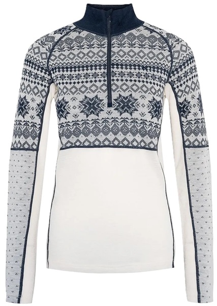 Dámské funkční triko Kari Traa Vilma Half Zip Off White 623616 25/26