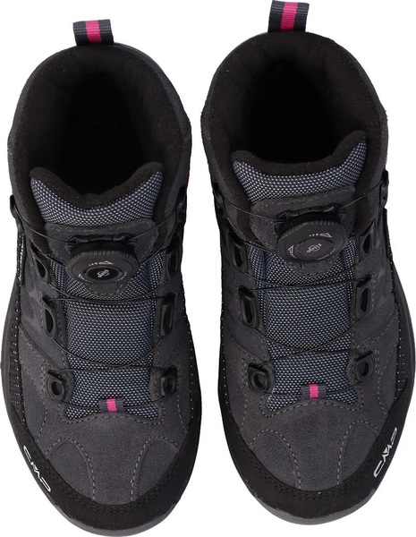 Dětské kotníkové trekové boty CMP Kids Kiruna Mid Fitgo Fleece WP Antracite-Festival 3Q57894-72ZU 25/26