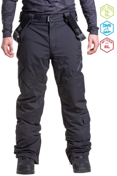 Pánské snowboardové kalhoty Meatfly Ghost Black 25/26