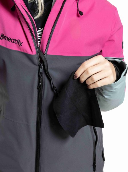 Dámská bunda Meatfly Kirsten Grey Dark/Pink 25/26