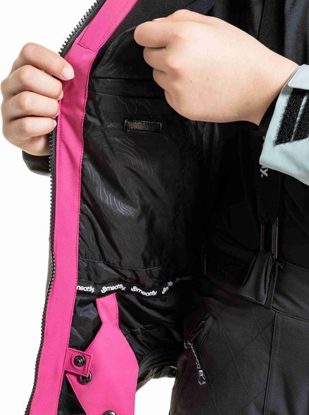 Dětská dívčí bunda Meatfly Deliah Grey Dark/Pink 25/26