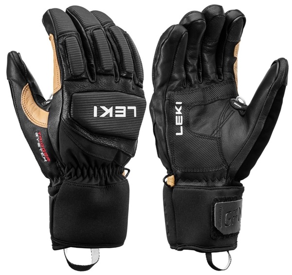 Rukavice Leki Griffin Pro 3D black-tan 653843305 26/27