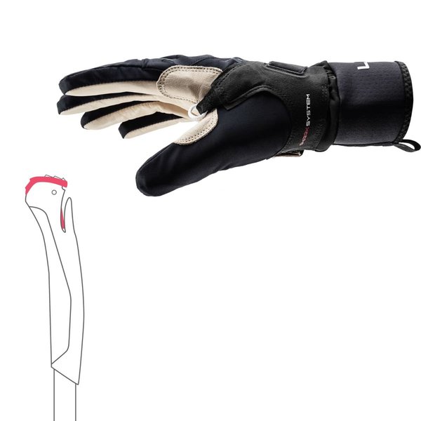 Rukavice na běžky Leki PRC Premium Black/Sand 652903301 26/27