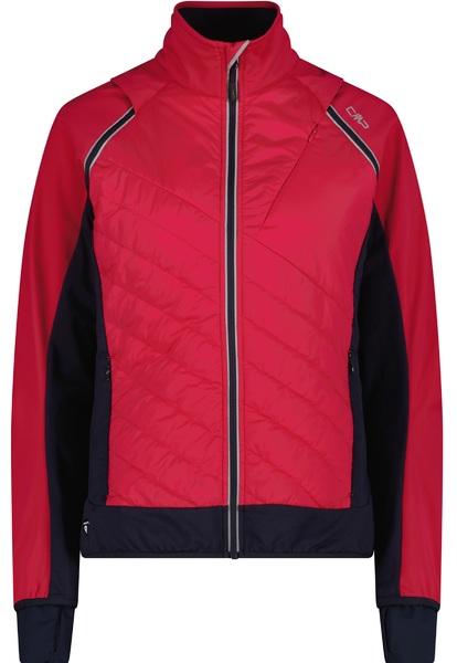 Dámská bunda s odepínacími rukávy CMP Women's hybrid jacket 30A2276-B807 Magenta 26/27