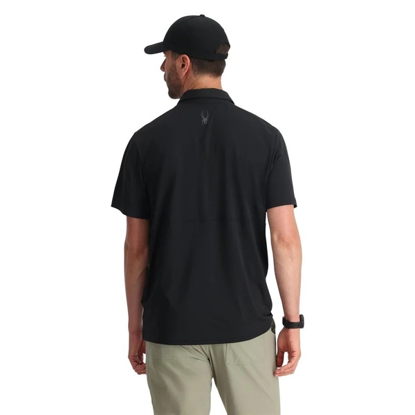 Pánské Polo triko Spyder Links Shot Sleeve Tech Polo 38A011501 Black 26/27