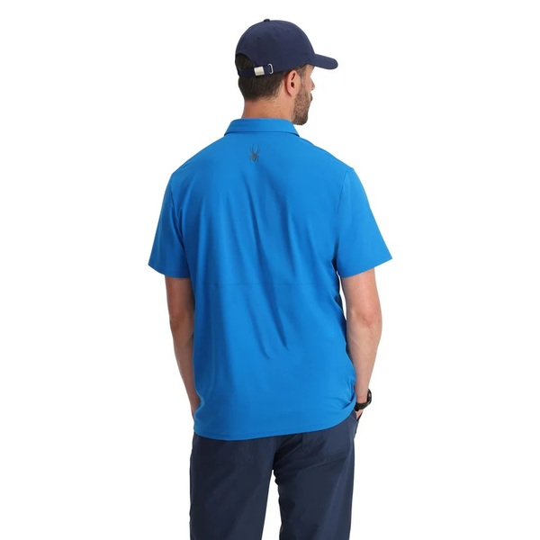 Pánské Polo triko Spyder Links Shot Sleeve Tech Polo 38A011501 Cobalt 26/27