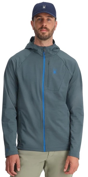 Mikina s kapucí Spyder Gridweb Fleece Hoodie Mens Slate Blue 38A031415 26/27